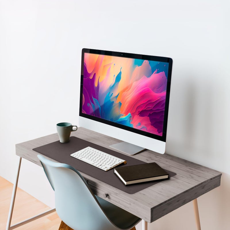 Vine Creations Leather Desk Mat 24" x 17", Desk Protector Mat, PU Leather Desk Pad, Small Desk Pad Mat, Desk Blotter, Desk Pads on Top of Desks, Desk Mat for Home or Office (Dark Brown) - Image 4